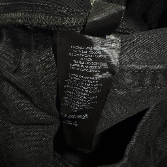 Free People Womens Maggie Mid Rise Straight Leg Jeans Size 30 Black We The Free - Picture 8 of 13